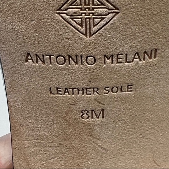 ANTONIO MELANI Glossy Black Chain Heels - Picture 8 of 10